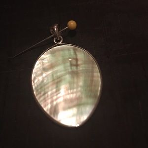 Abalone and sterling silver pendant